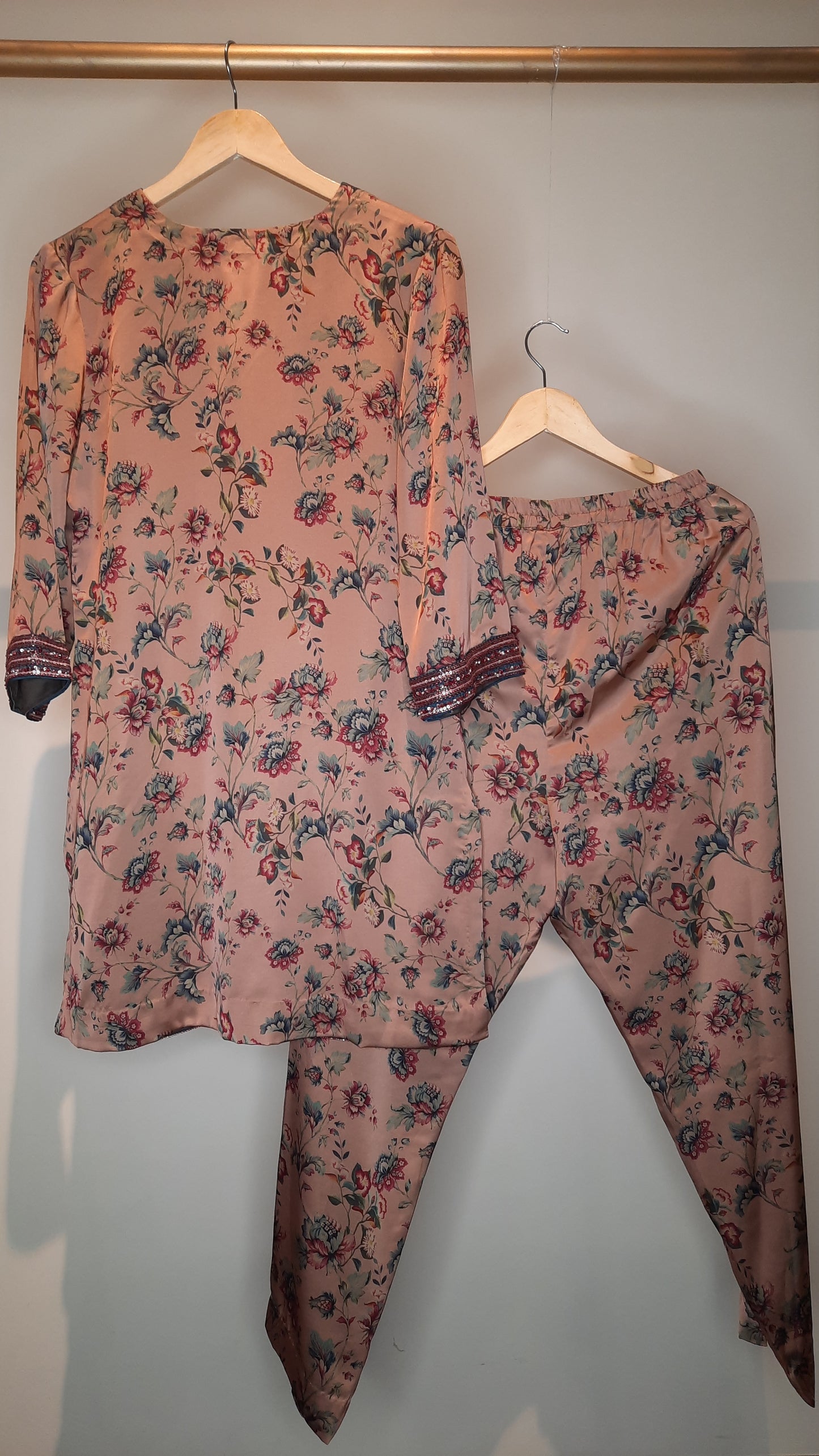 Blush Pink Floral Printed Co-ord Set